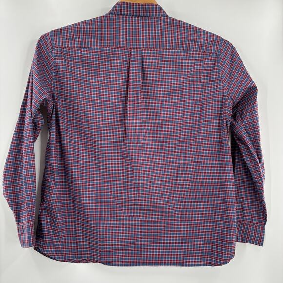 Vineyard Vines OTG XL Red Blue Plaid Check Pattern Long Sleeve Button Up Shirt - Picture 5 of 5